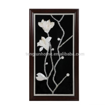 Unique Shell Made Magnolia Flower Shape Wall Picture for Decoration